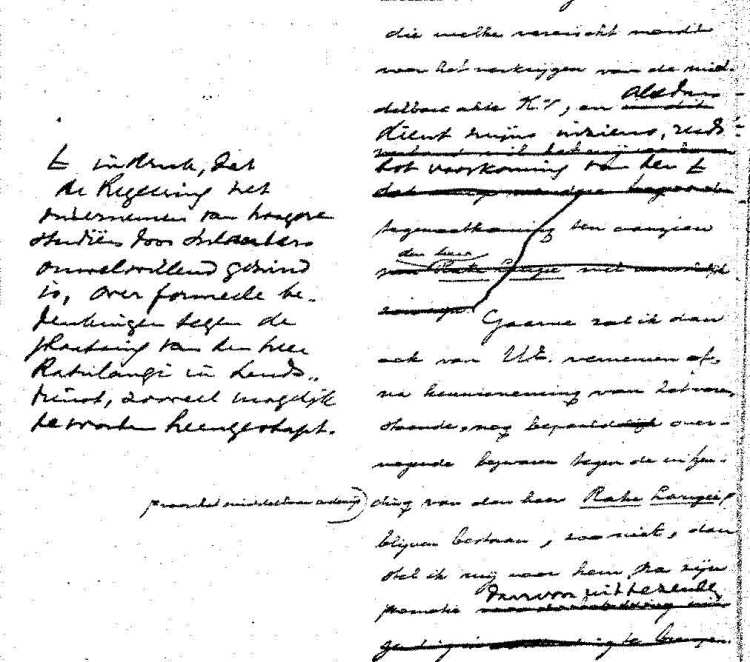 Draf surat dengan koreksi