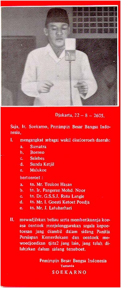Keputusan Pres. Soekarno 26/8/2605
